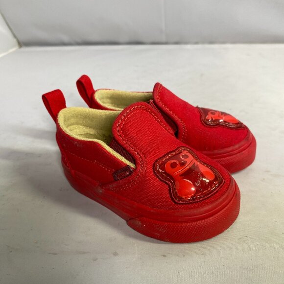 VANS X HAIRBO BEAR RED Classic Slip-On Toddler SHOES 4.0 - Picture 1 of 5